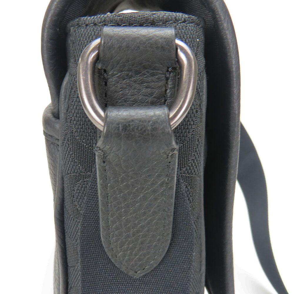 COACH Shoulder Bag C6583 Canvas, Leather black mens Used Authentic