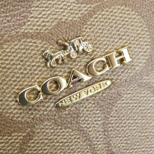 COACH Tote Bag F29208 PVC, Leather Brown Women Used Authentic