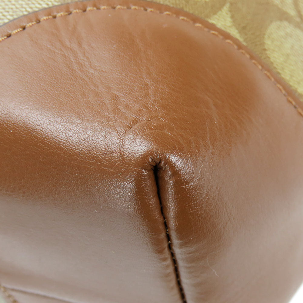 COACH Tote Bag F29208 PVC, Leather Brown Women Used Authentic