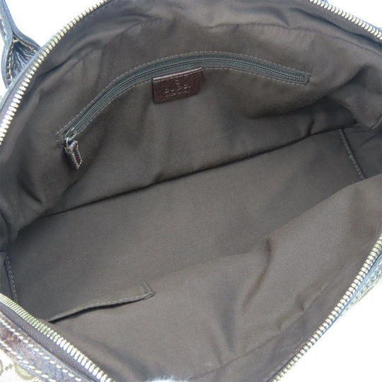 GUCCI Boston Duffel bag 161720 GG canvas, leather beige Sherry Women Used Authentic