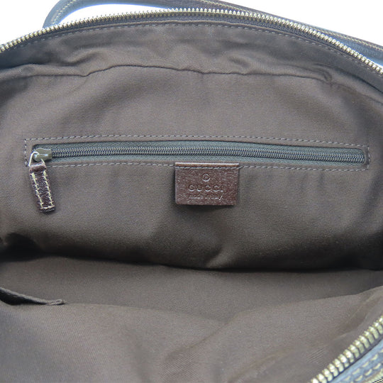 GUCCI Boston Duffel bag 161720 GG canvas, leather beige Sherry Women Used Authentic
