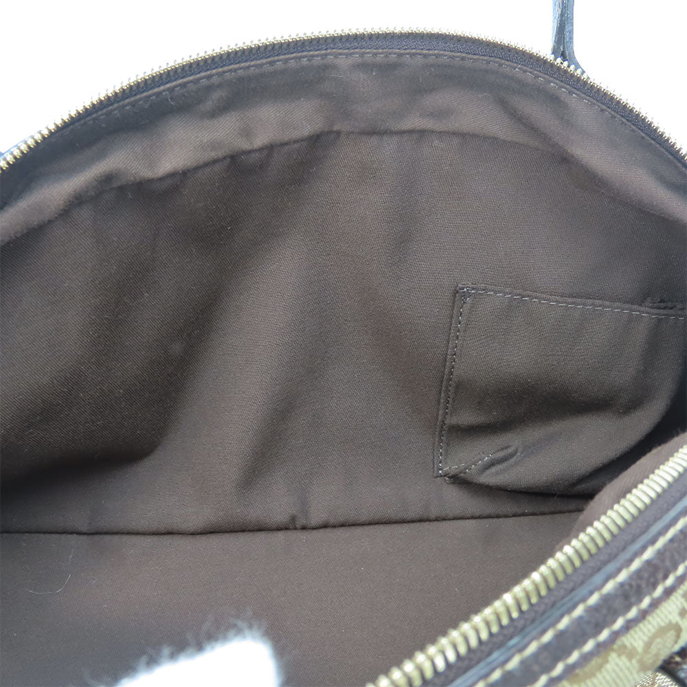 GUCCI Boston Duffel bag 161720 GG canvas, leather beige Sherry Women Used Authentic