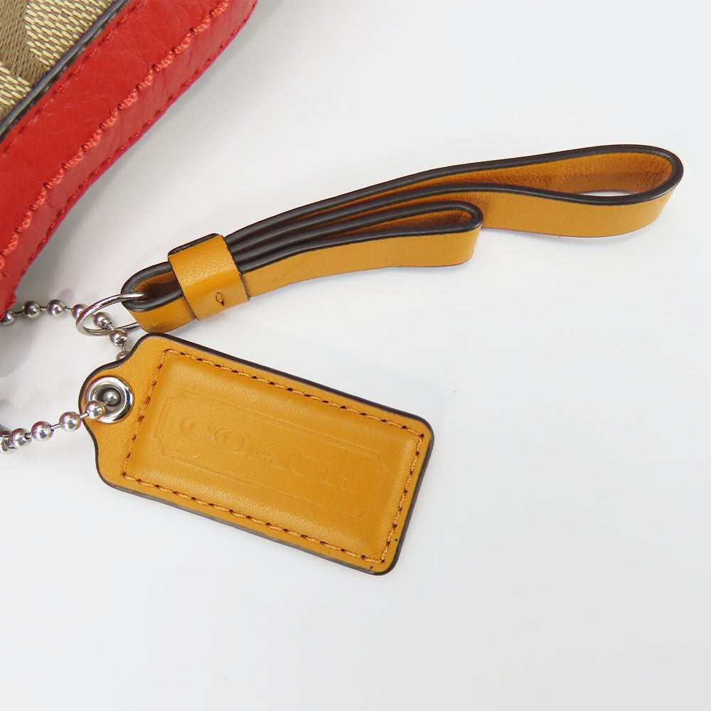 COACH Shoulder Bag F24028 Canvas, Leather Brown Women Used Authentic