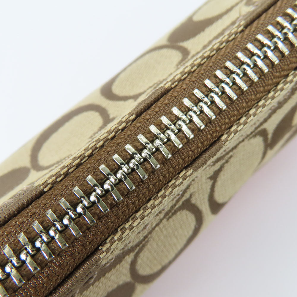 COACH Shoulder Bag F24028 Canvas, Leather Brown Women Used Authentic