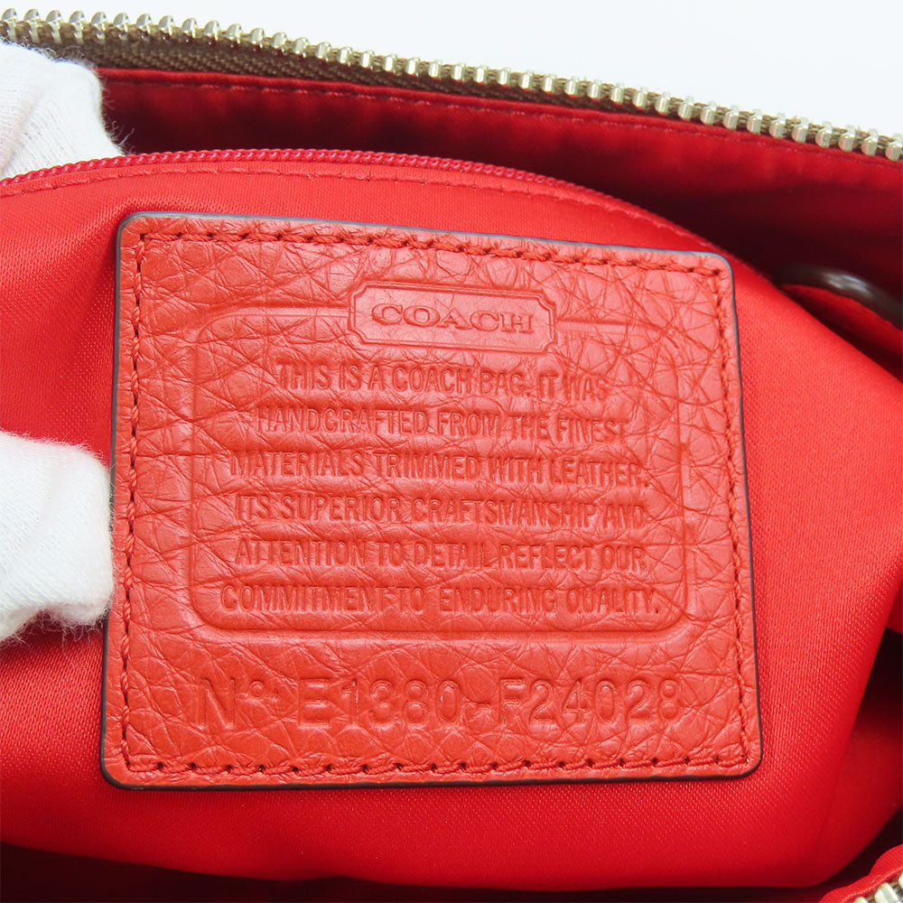 COACH Shoulder Bag F24028 Canvas, Leather Brown Women Used Authentic