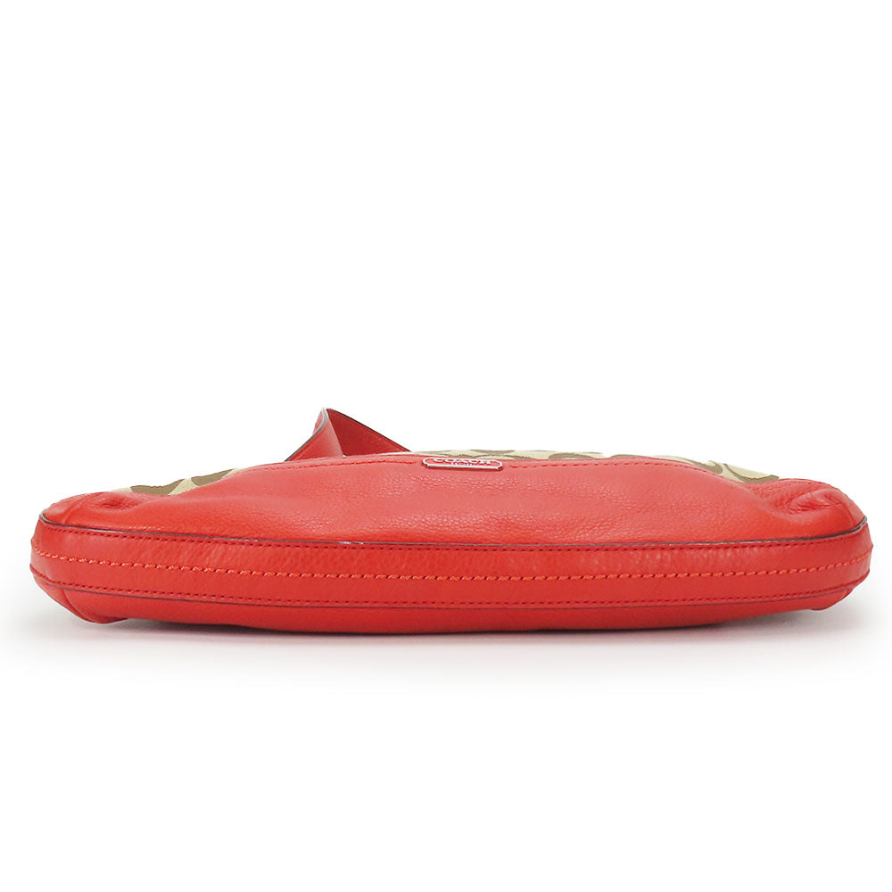 COACH Shoulder Bag F24028 Canvas, Leather Brown Women Used Authentic