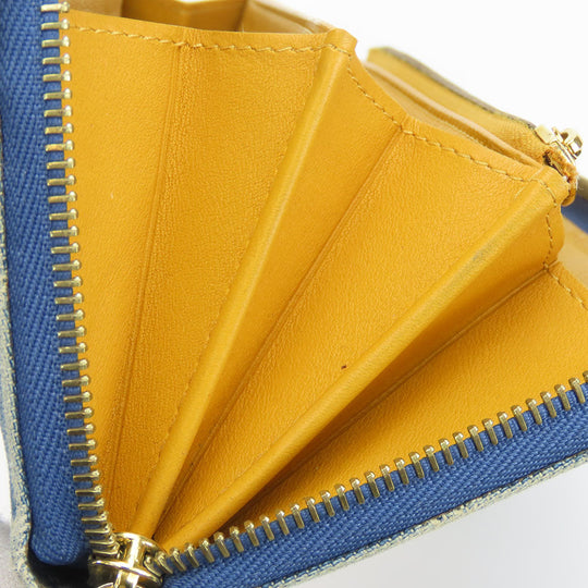 LOUIS VUITTON Long Wallet Purse M95341 Monogram denim Blue type Zippy wallet