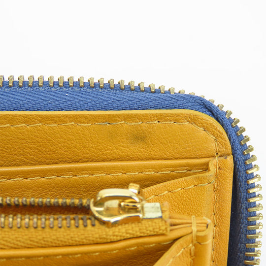 LOUIS VUITTON Long Wallet Purse M95341 Monogram denim Blue type Zippy wallet