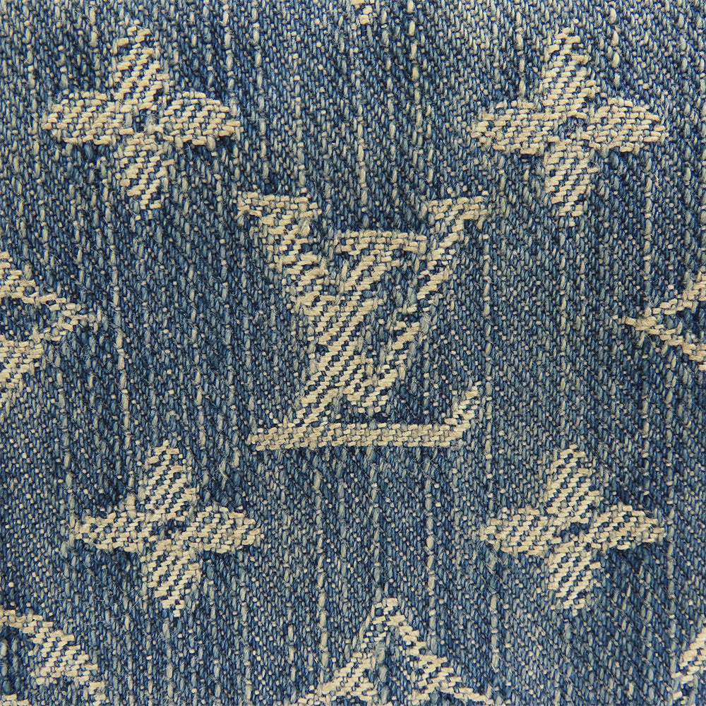 LOUIS VUITTON Long Wallet Purse M95341 Monogram denim Blue type Zippy wallet