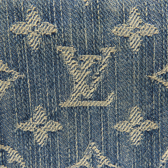 LOUIS VUITTON Long Wallet Purse M95341 Monogram denim Blue type Zippy wallet