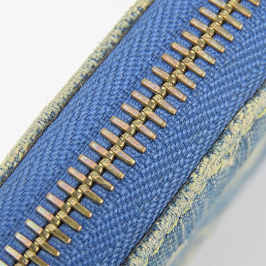 LOUIS VUITTON Long Wallet Purse M95341 Monogram denim Blue type Zippy wallet