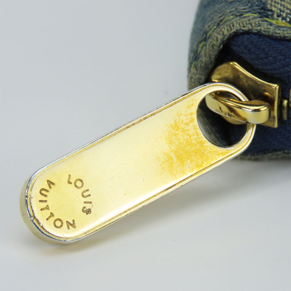LOUIS VUITTON Long Wallet Purse M95341 Monogram denim Blue type Zippy wallet