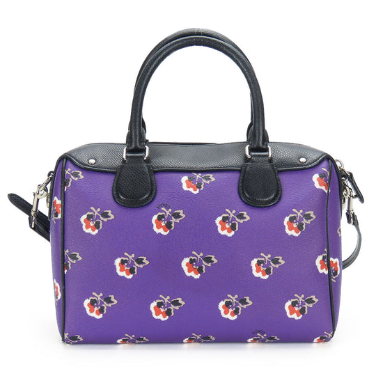 COACH Handbag F55464 Leather, PVC purple Women Used Authentic