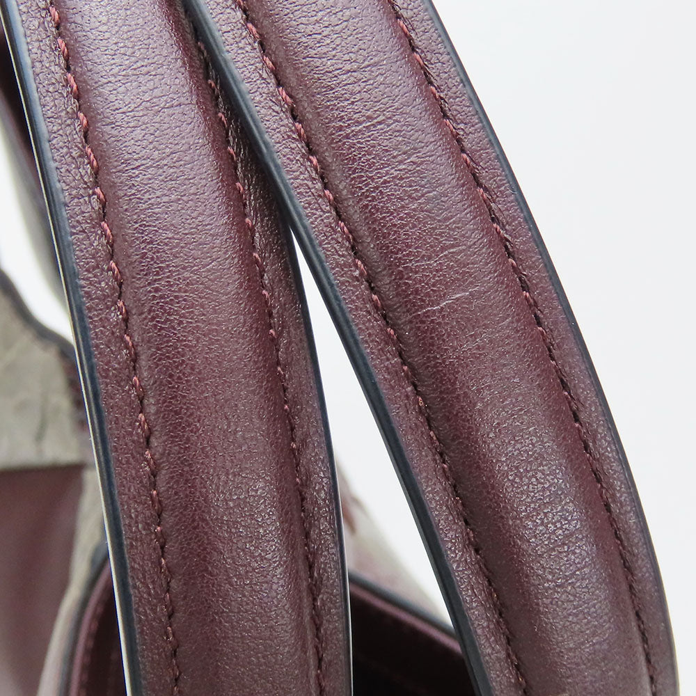 COACH Tote Bag 38369 leather wine-red Women Used Authentic