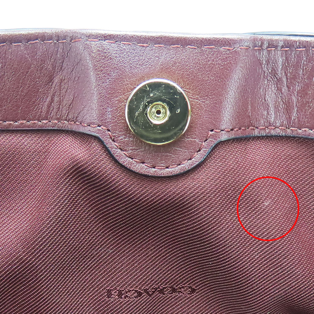 COACH Tote Bag 38369 leather wine-red Women Used Authentic