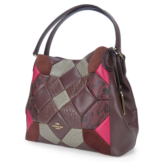 COACH Tote Bag 38369 leather wine-red Women Used Authentic