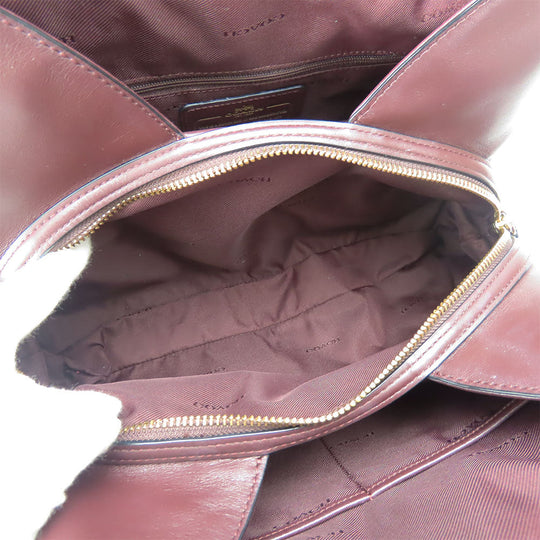 COACH Tote Bag 38369 leather wine-red Women Used Authentic