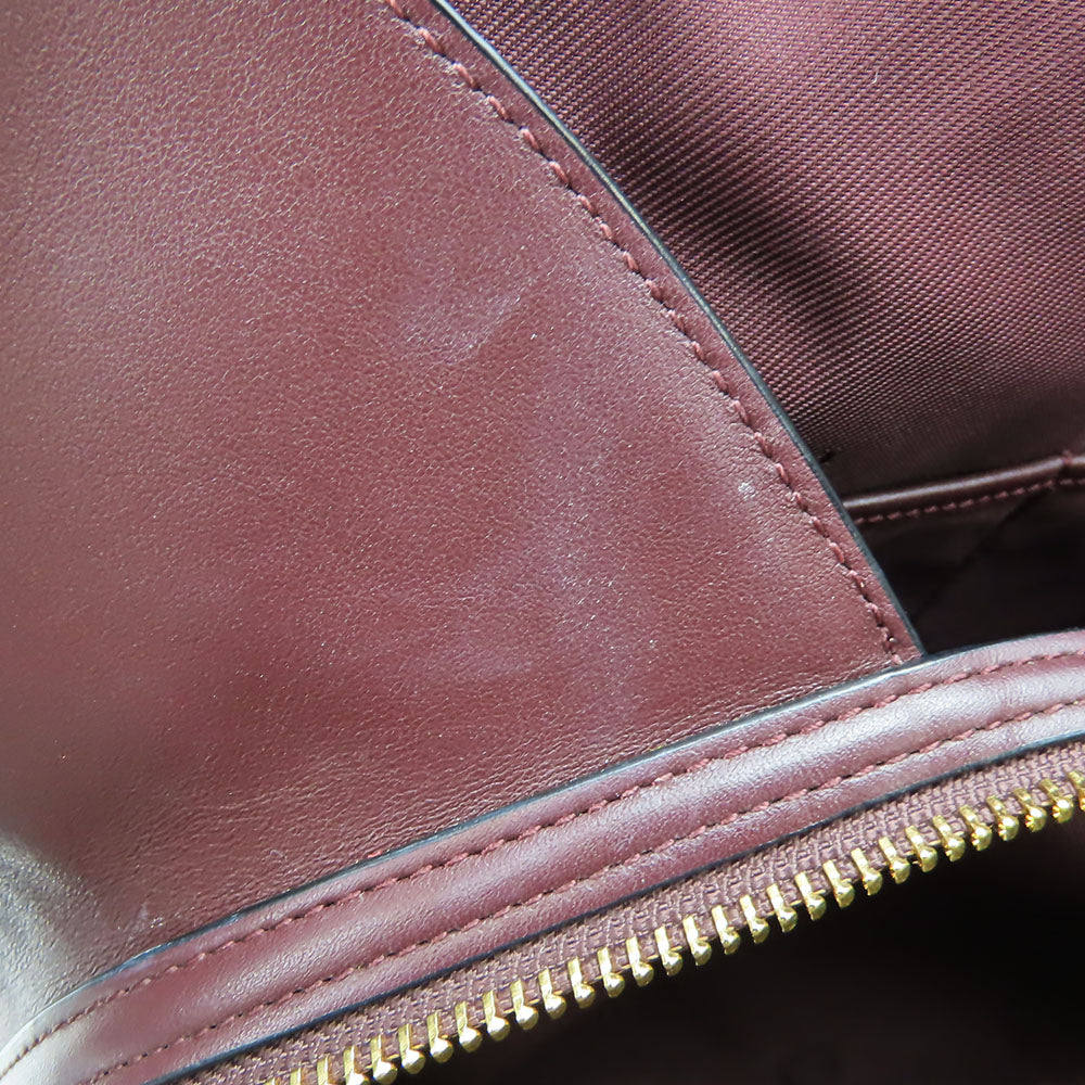 COACH Tote Bag 38369 leather wine-red Women Used Authentic