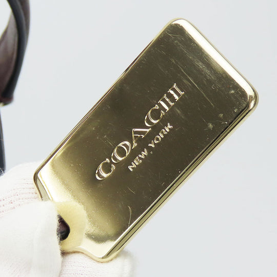 COACH Tote Bag 38369 leather wine-red Women Used Authentic