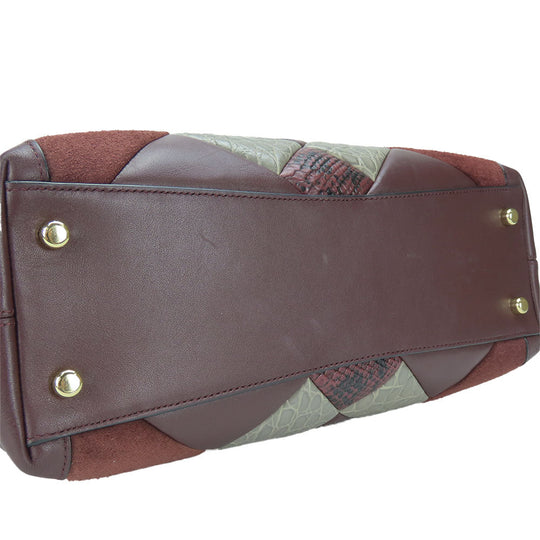 COACH Tote Bag 38369 leather wine-red Women Used Authentic