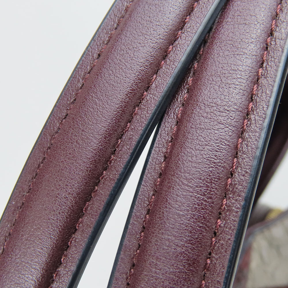 COACH Tote Bag 38369 leather wine-red Women Used Authentic