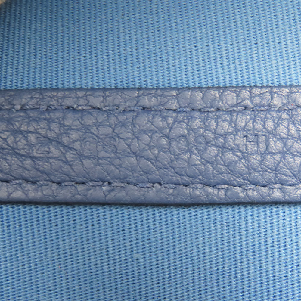 HERMES Tote Bag Leather, Canvas blue Garden party unisex(Unisex) Used Authentic