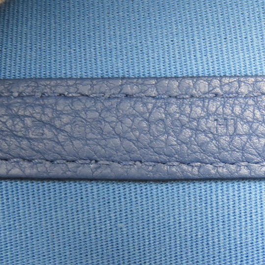 HERMES Tote Bag Leather, Canvas blue Garden party unisex(Unisex) Used Authentic