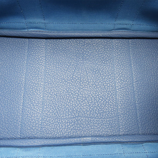 HERMES Tote Bag Leather, Canvas blue Garden party unisex(Unisex) Used Authentic