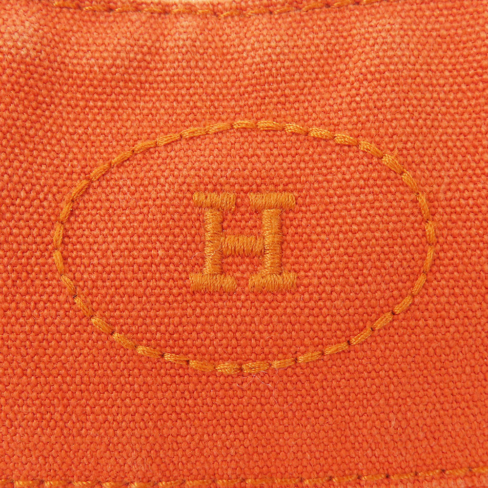 HERMES Pouch Cotton canvas Orange Bored