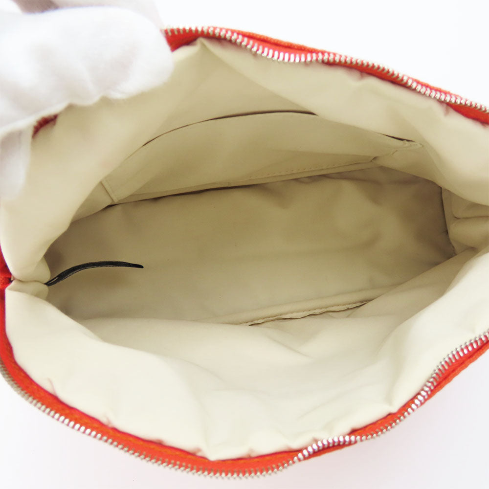 HERMES Pouch Cotton canvas Orange Bored