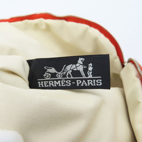 HERMES Pouch Cotton canvas Orange Bored