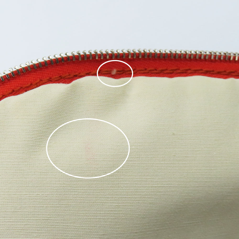 HERMES Pouch Cotton canvas Orange Bored