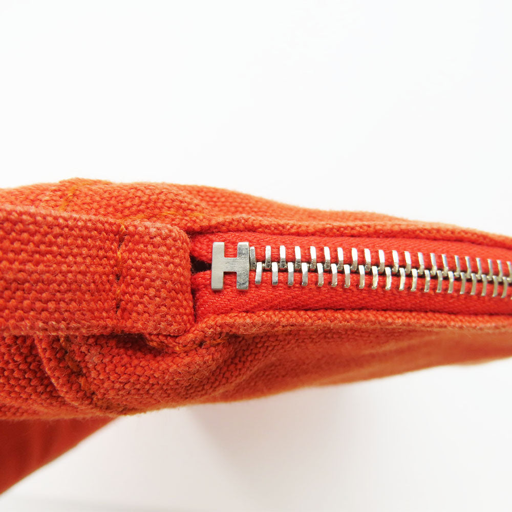 HERMES Pouch Cotton canvas Orange Bored