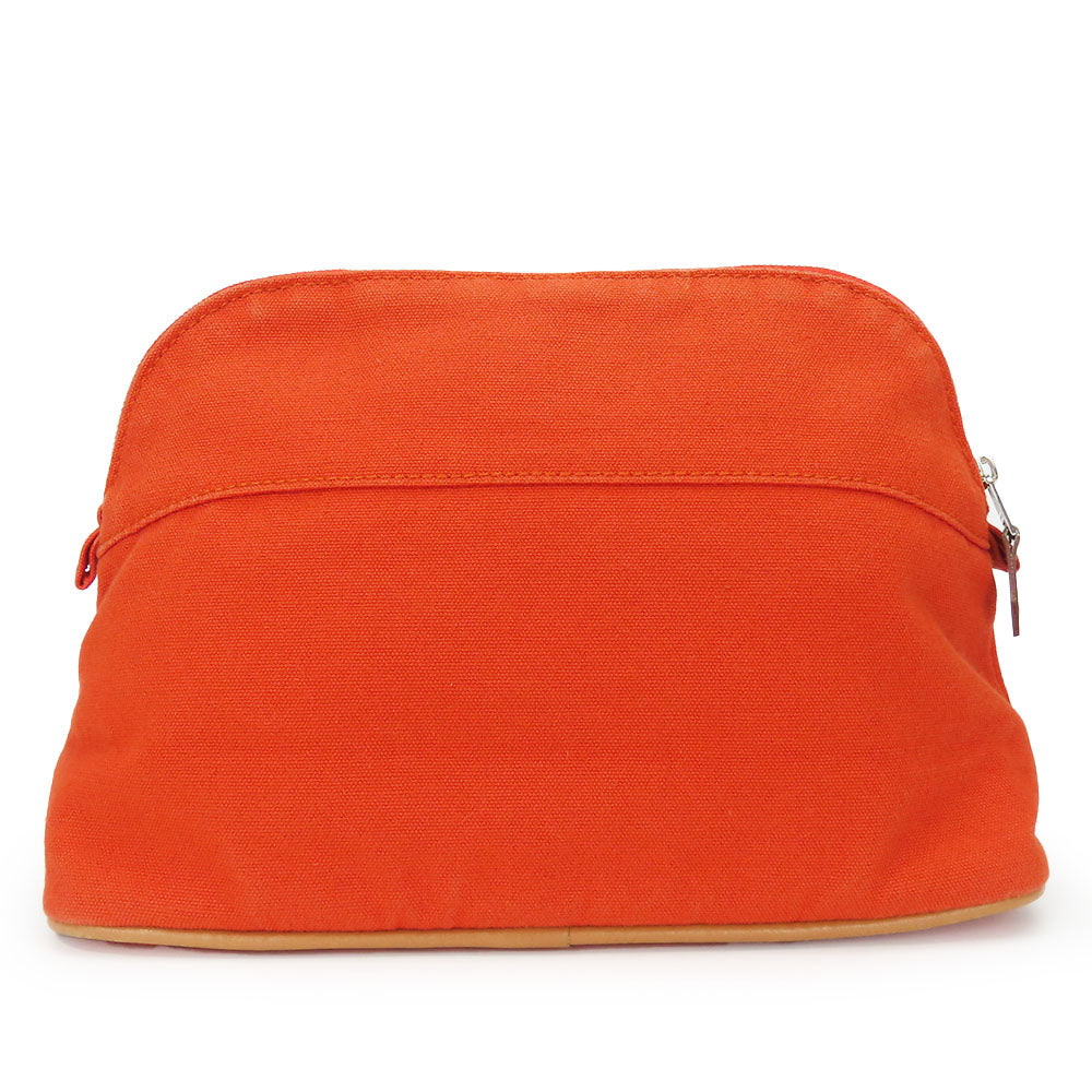 HERMES Pouch Cotton canvas Orange Bored