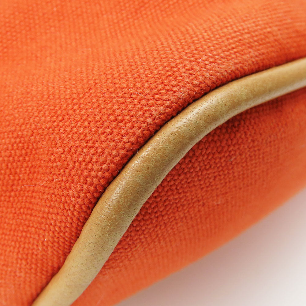 HERMES Pouch Cotton canvas Orange Bored