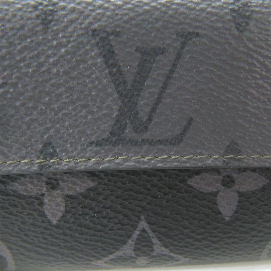 LOUIS VUITTON Tri-fold wallet M45417 Monogram Eclipse black Compact wallet Discovery mens Used Authentic