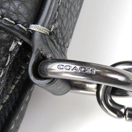 COACH Shoulder Bag CC009 PVC, Leather black mens Used Authentic