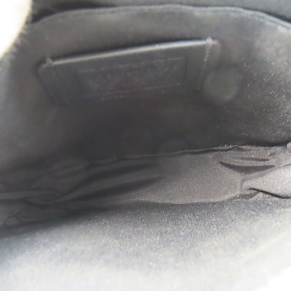 COACH Shoulder Bag CC009 PVC, Leather black mens Used Authentic