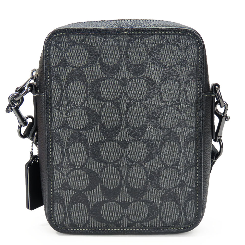 COACH Shoulder Bag CC009 PVC, Leather black mens Used Authentic