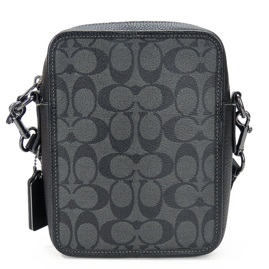 COACH Shoulder Bag CC009 PVC, Leather black mens Used Authentic