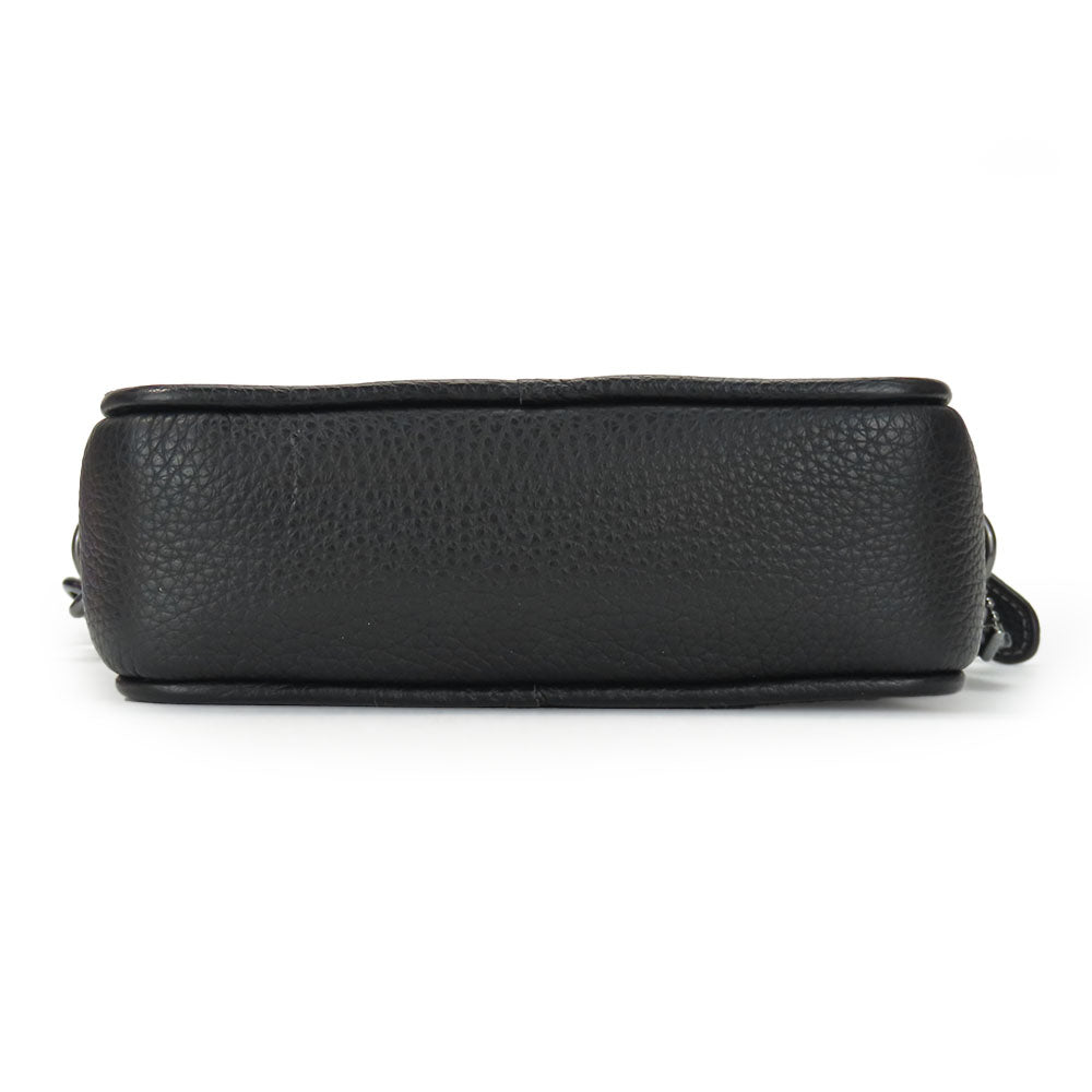 COACH Shoulder Bag CC009 PVC, Leather black mens Used Authentic