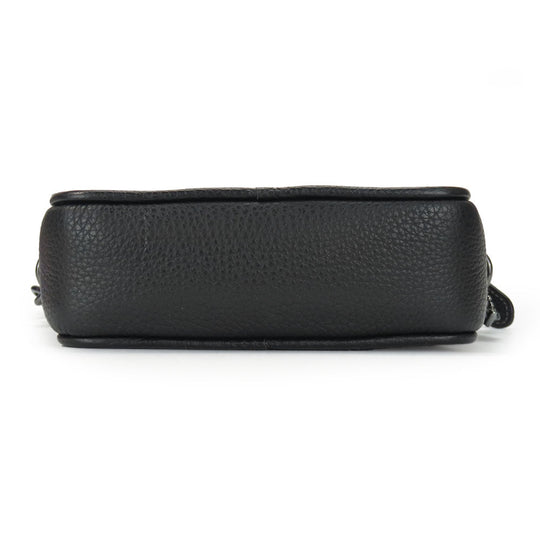 COACH Shoulder Bag CC009 PVC, Leather black mens Used Authentic