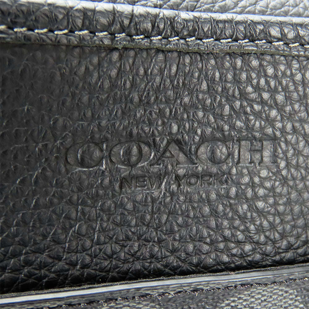 COACH Shoulder Bag CC009 PVC, Leather black mens Used Authentic