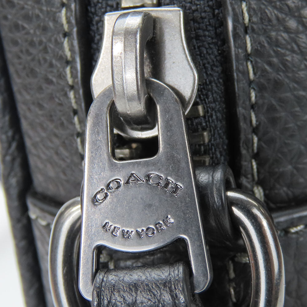 COACH Shoulder Bag CC009 PVC, Leather black mens Used Authentic