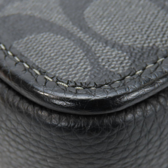 COACH Shoulder Bag CC009 PVC, Leather black mens Used Authentic