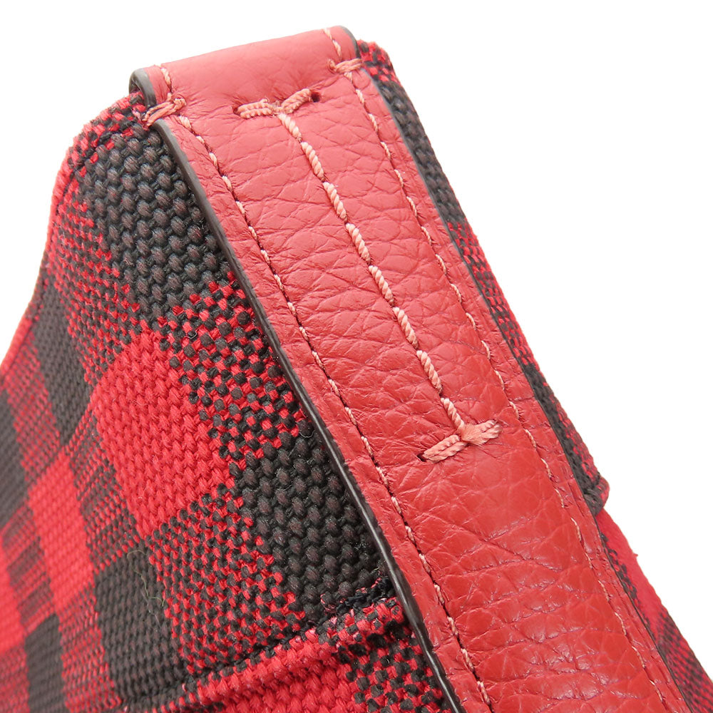 COACH Tote Bag F39848 Canvas, Leather Red Women Used Authentic