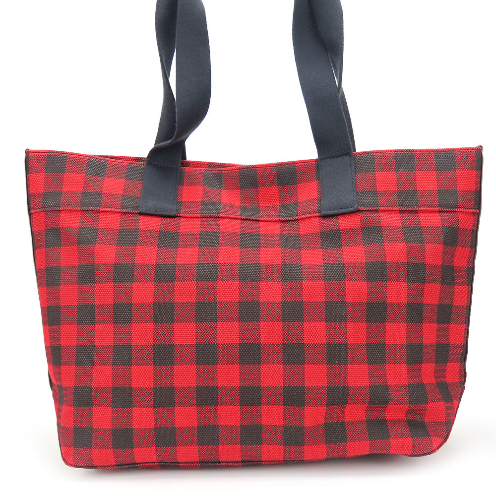 COACH Tote Bag F39848 Canvas, Leather Red Women Used Authentic