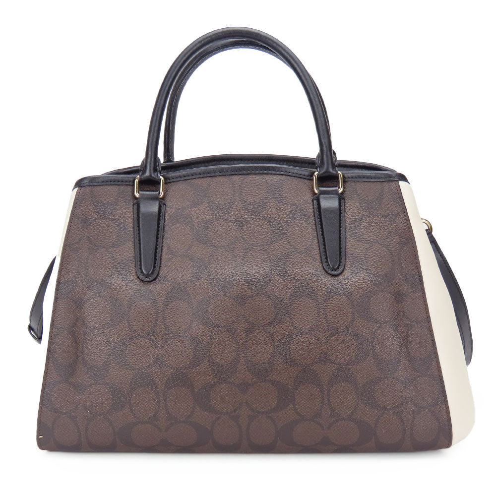 COACH Handbag F57492 PVC, Leather Brown Women Used Authentic