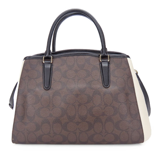 COACH Handbag F57492 PVC, Leather Brown Women Used Authentic