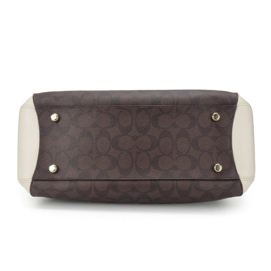 COACH Handbag F57492 PVC, Leather Brown Women Used Authentic